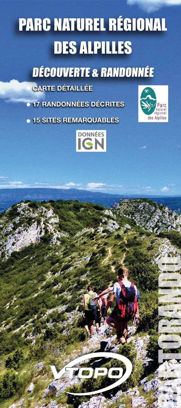 Carte de randonnée - Parc naturel régional des Alpilles : découverte & randonnée | VTOPO carte pliée VTOPO 