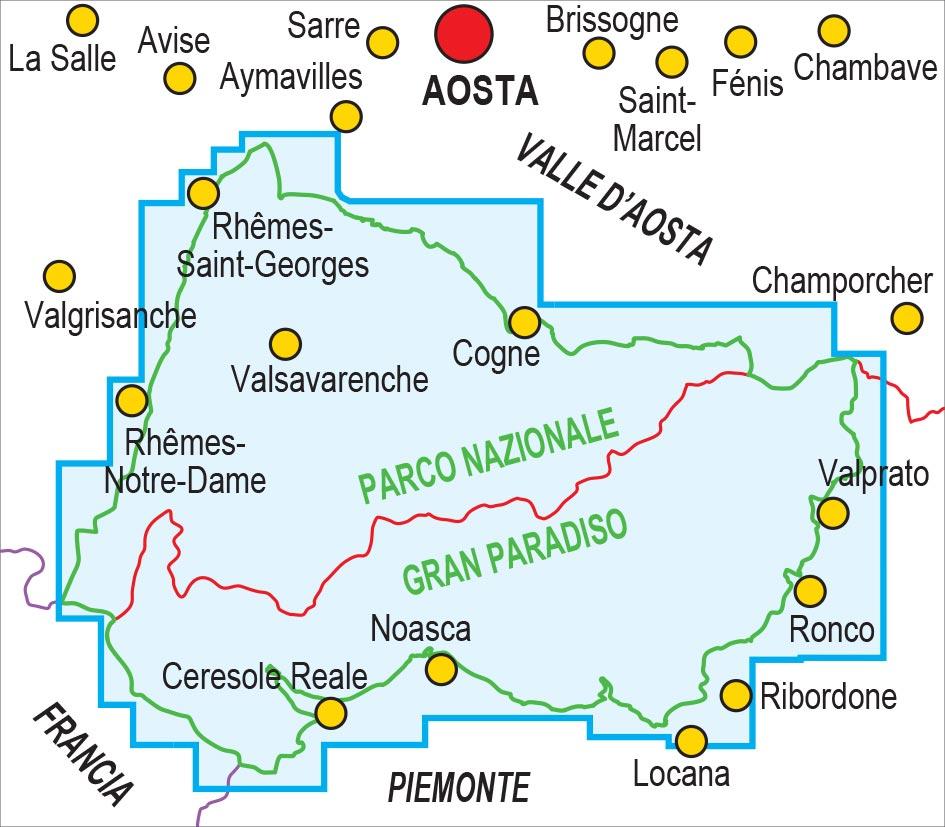 Carte de randonnée - Parco Nazionale del Gran Paradiso | Fraternali - 1/25 000 carte pliée Fraternali 