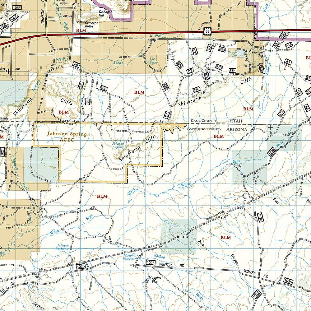 Carte de randonnée n° 859 - Paria Canyon, Kanab (Arizona, Utah) | National Geographic carte de randonnée National Geographic
