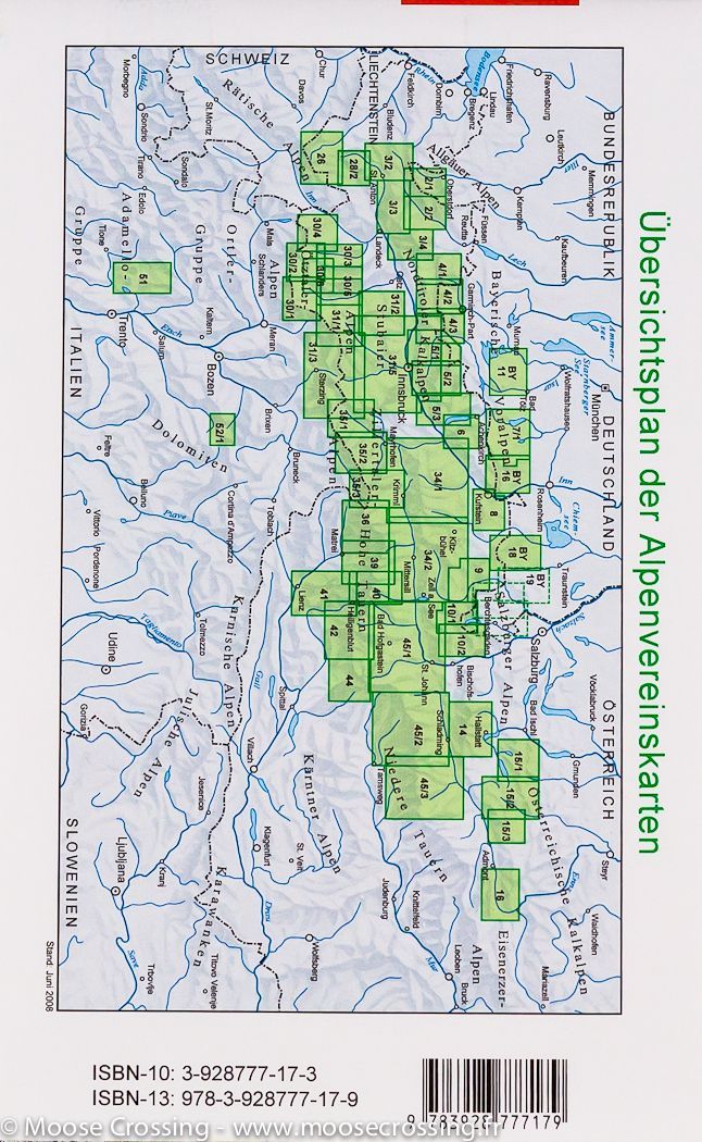 Carte de randonnée - Parseierspitze (Alpes de Lechtal, Tyrol Autrichien) n° 3/3 | Alpenverein carte de randonnée Alpenverein