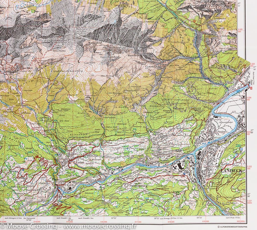 Carte de randonnée - Parseierspitze (Alpes de Lechtal, Tyrol Autrichien) n° 3/3 | Alpenverein carte de randonnée Alpenverein