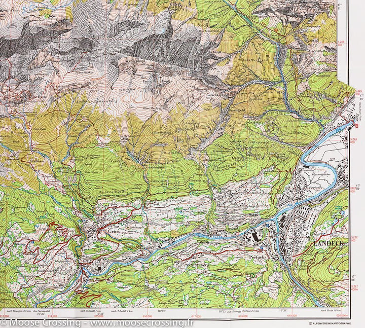 Carte de randonnée - Parseierspitze (Alpes de Lechtal, Tyrol Autrichien) n° 3/3 | Alpenverein carte pliée Alpenverein 