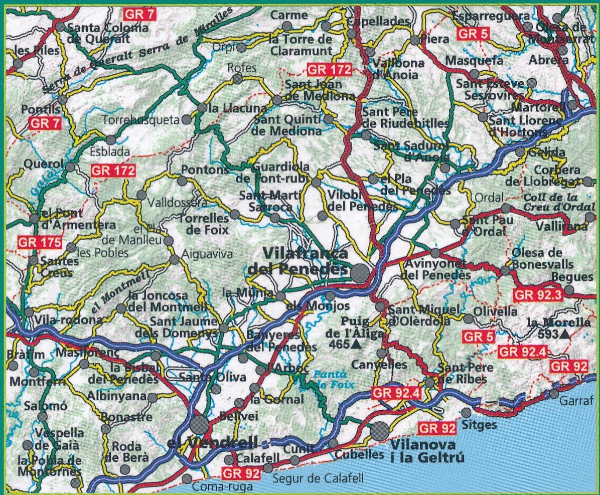 Carte de randonnée - Penedès, Maritim-Central-Superior (Catalogne) | Alpina carte de randonnée Editorial Alpina