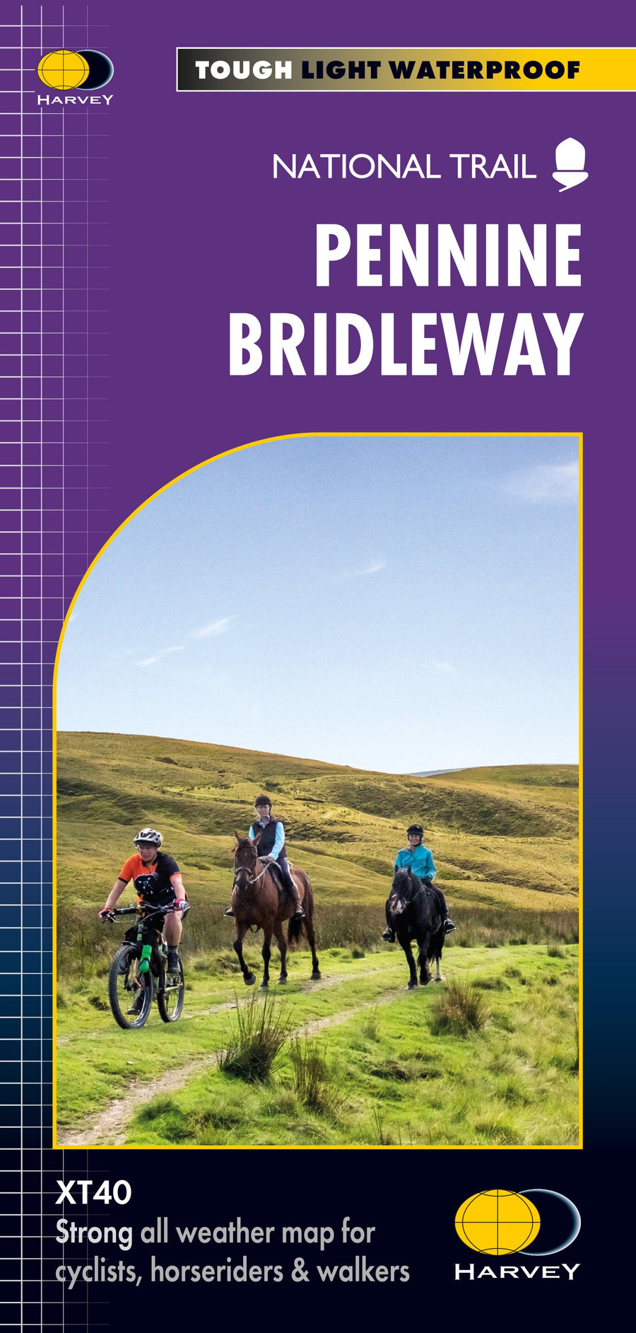 Carte de randonnée - Pennine Bridleway XT40 | Harvey Maps - National Trail maps carte pliée Harvey Maps 