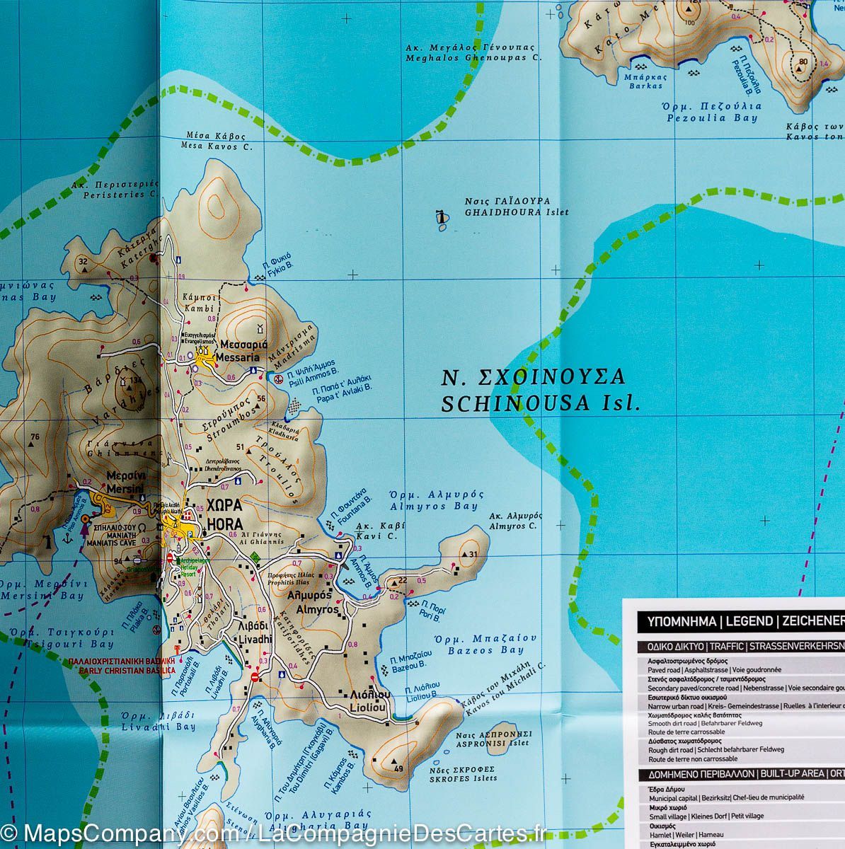 Carte de randonnée - Petites Cyclades (Grèce) | Terrain Cartography carte de randonnée Terrain Cartography