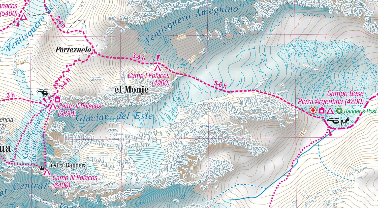 Carte de randonnée plastifiée - Aconcagua | TerraQuest carte de randonnée Terra Quest