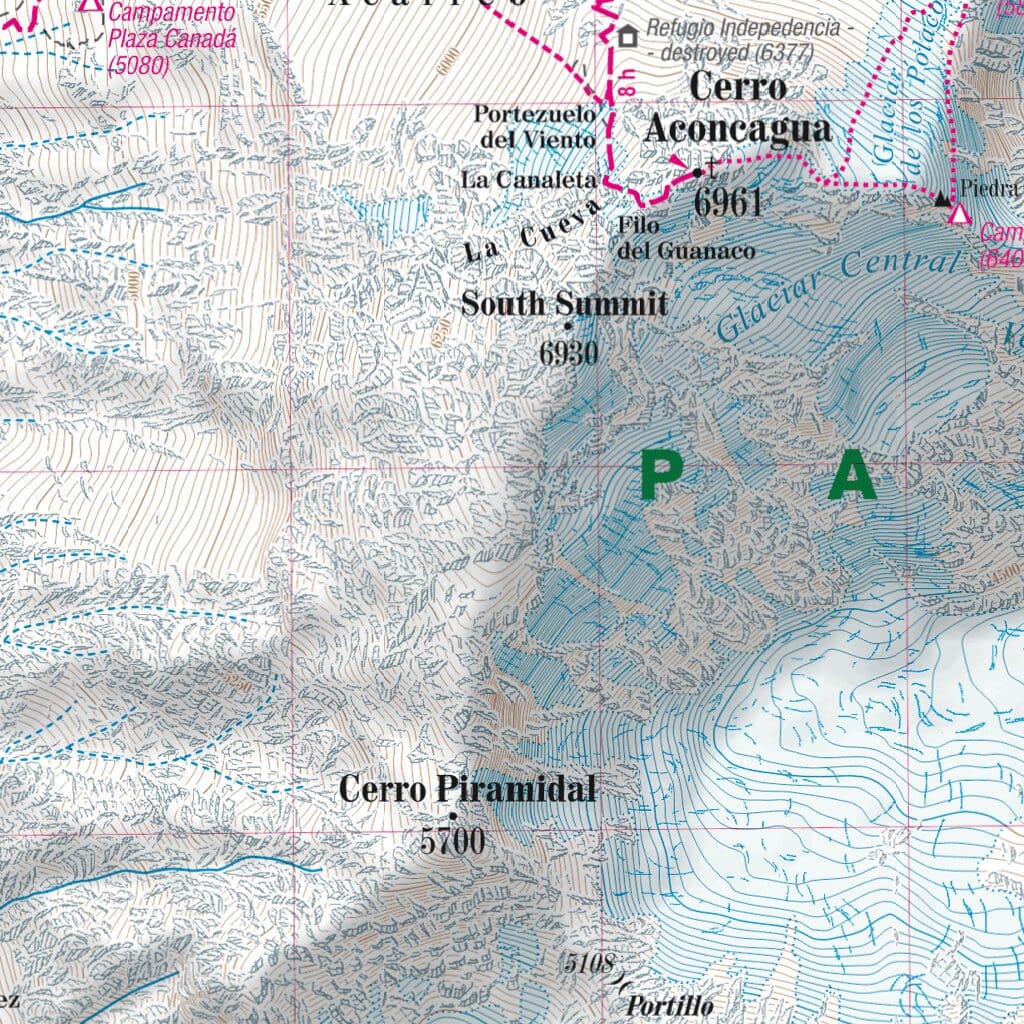 Carte de randonnée plastifiée - Aconcagua | TerraQuest carte de randonnée Terra Quest