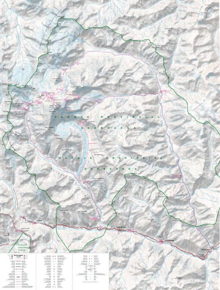 Carte de randonnée plastifiée - Aconcagua | TerraQuest carte pliée Terra Quest 