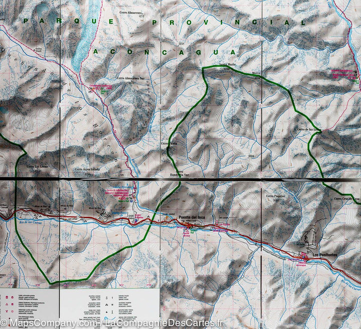 Carte de randonnée plastifiée - Aconcagua | TerraQuest carte pliée Terra Quest 