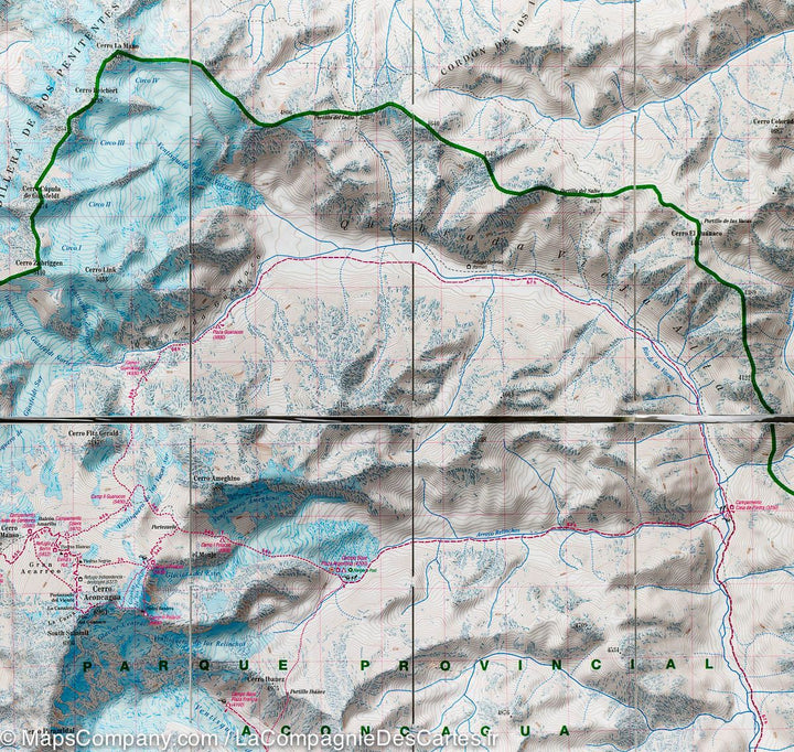 Carte de randonnée plastifiée - Aconcagua | TerraQuest carte pliée Terra Quest 