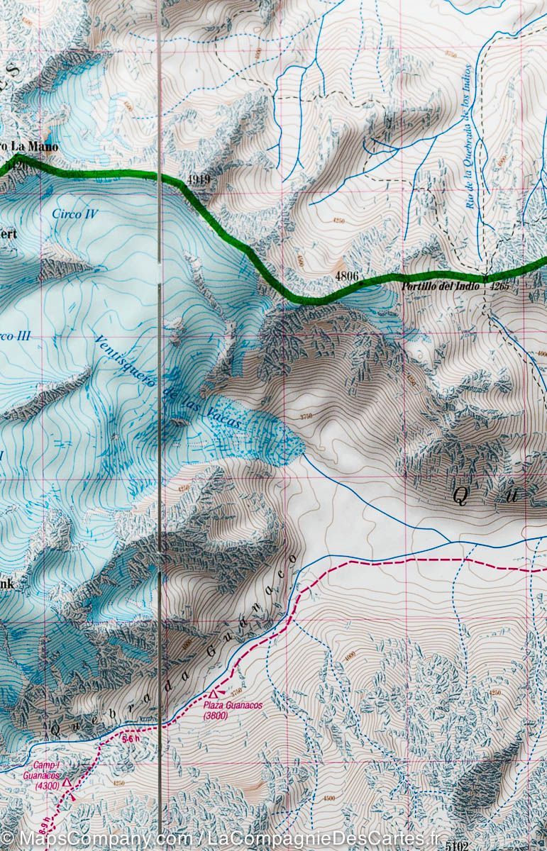 Carte de randonnée plastifiée - Aconcagua | TerraQuest carte de randonnée Terra Quest