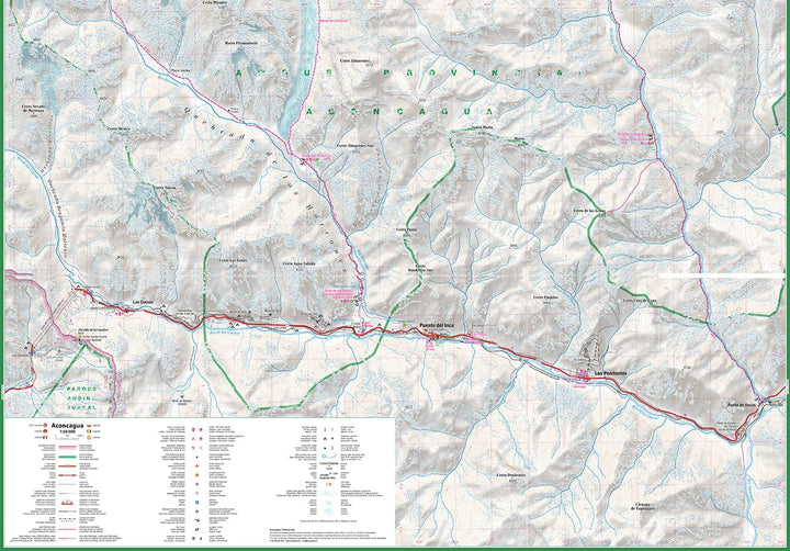 Carte de randonnée plastifiée - Aconcagua | TerraQuest carte pliée Terra Quest 