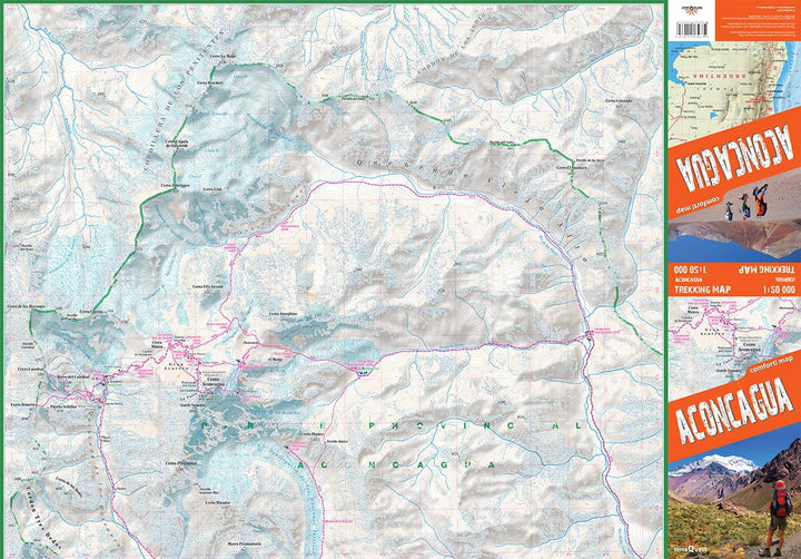 Carte de randonnée plastifiée - Aconcagua | TerraQuest carte pliée Terra Quest 