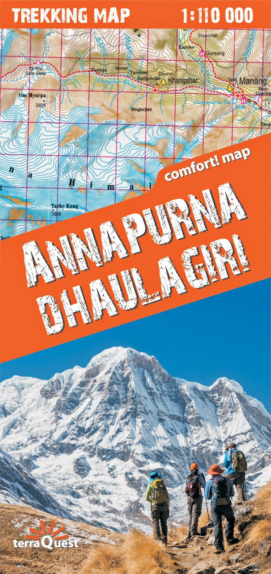 Carte de randonnée plastifiée - Annapurna, Dhaulagiri | TerraQuest carte de randonnée Terra Quest