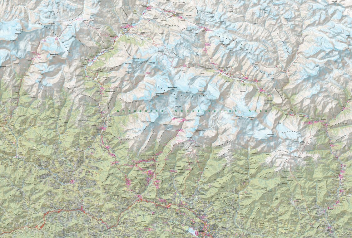 Carte de randonnée plastifiée - Annapurna, Dhaulagiri | TerraQuest carte de randonnée Terra Quest