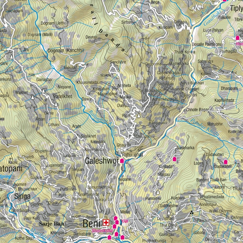 Carte de randonnée plastifiée - Annapurna, Dhaulagiri | TerraQuest carte pliée Terra Quest 
