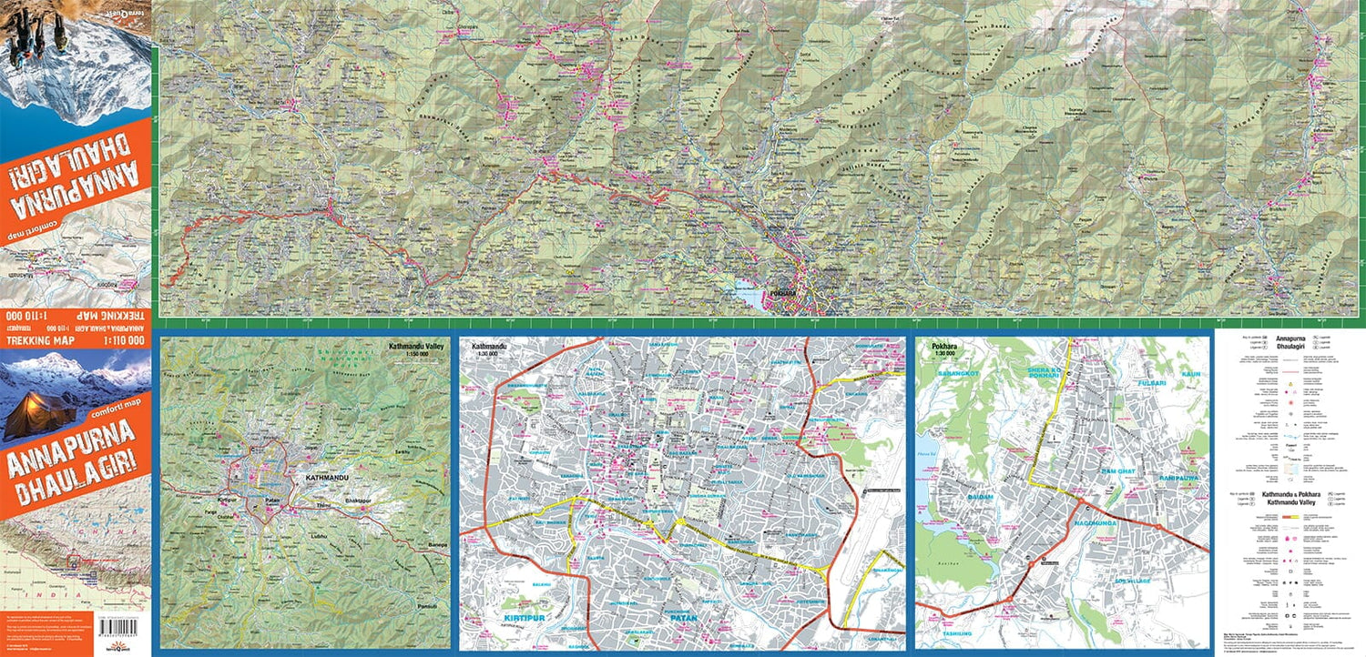Carte de randonnée plastifiée - Annapurna, Dhaulagiri | TerraQuest carte de randonnée Terra Quest