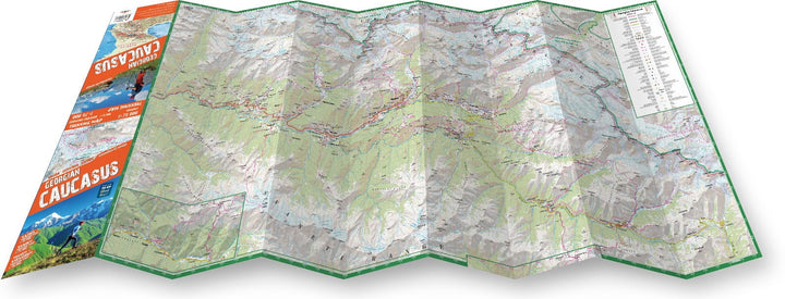 Carte de randonnée plastifiée - Caucase géorgien | TerraQuest carte pliée Terra Quest 