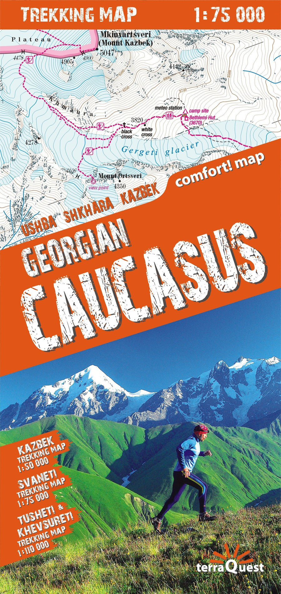 Carte de randonnée plastifiée - Caucase | TerraQuest carte pliée Terra Quest 