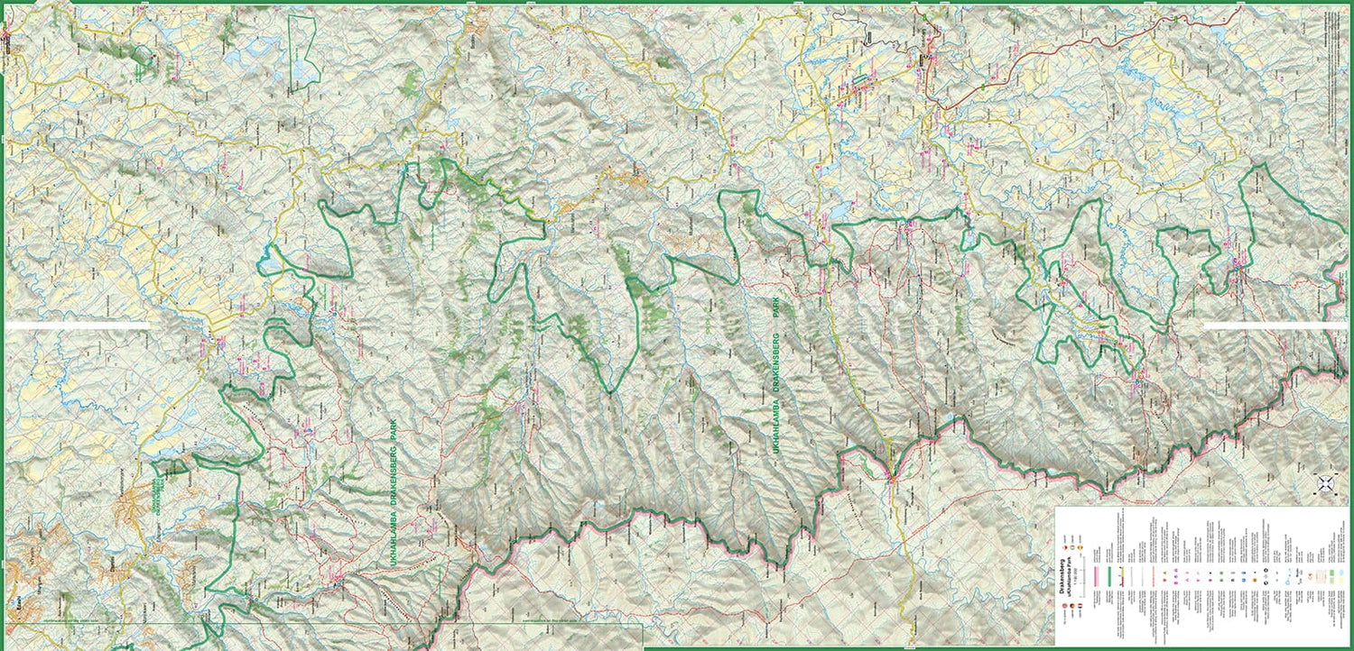 Carte de randonnée plastifiée - Drakensberg & parc Ukhahlamba (Afrique du Sud) | TerraQuest carte de randonnée Terra Quest