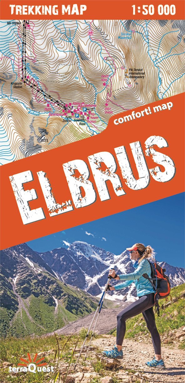 Carte de randonnée plastifiée - Elbrouz (Caucase, Russie) | TerraQuest carte pliée Terra Quest 