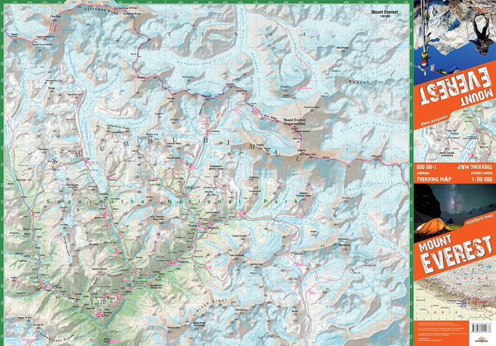 Carte de randonnée plastifiée - Everest | TerraQuest carte pliée Terra Quest 