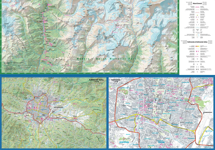 Carte de randonnée plastifiée - Everest | TerraQuest carte pliée Terra Quest 