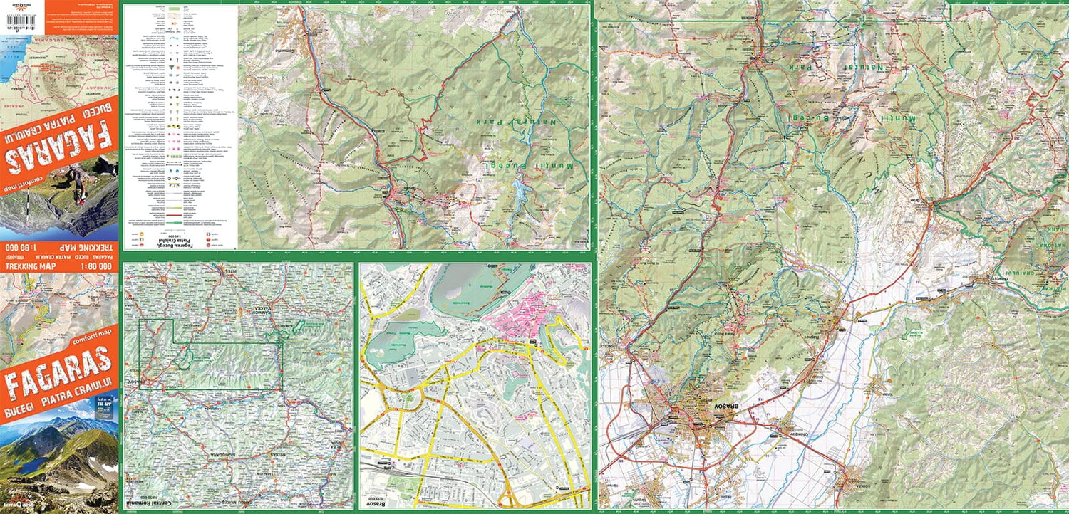 Carte de randonnée plastifiée - Fagaras, Bucegi, Piatra Craiului (Roumanie) | TerraQuest carte de randonnée Terra Quest
