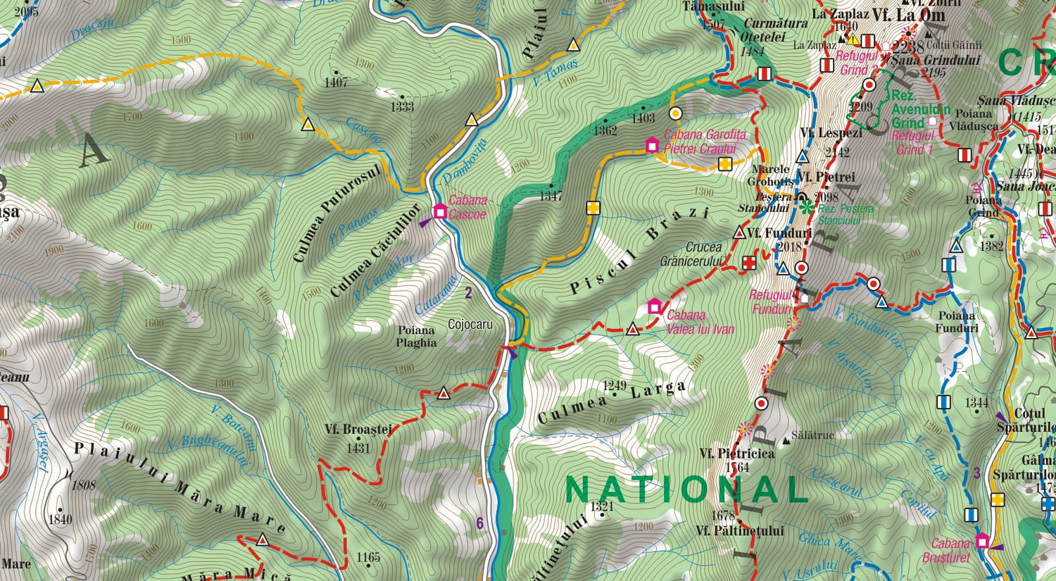 Carte de randonnée plastifiée - Fagaras, Bucegi, Piatra Craiului (Roumanie) | TerraQuest carte de randonnée Terra Quest