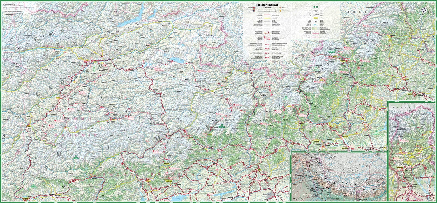 Carte de randonnée plastifiée - Himalaya indienne | TerraQuest carte de randonnée Terra Quest