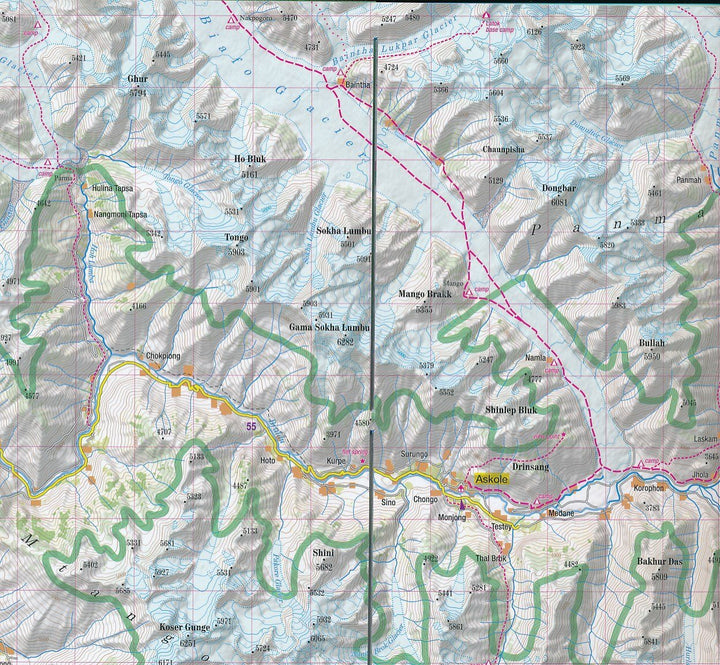 Carte de trekking - Karakoram, K2, Gasherbrum, Broad Peak (Pakistan, Chine) | TerraQuest - La Compagnie des Cartes
