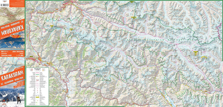 Carte de randonnée plastifiée - Karakoram, K2, Gasherbrum, Broad Peak (Pakistan, Chine) | TerraQuest carte pliée Terra Quest 