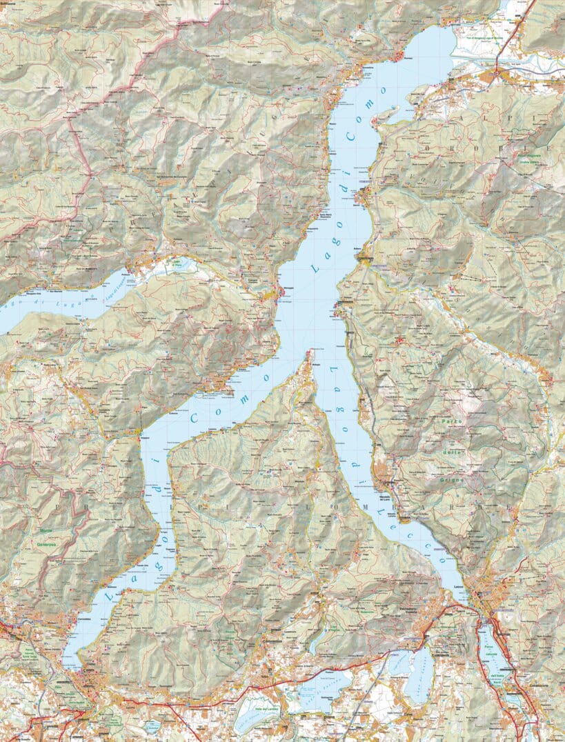 Carte de randonnée plastifiée - Lac de Côme (Italie) | TerraQuest carte de randonnée Terra Quest