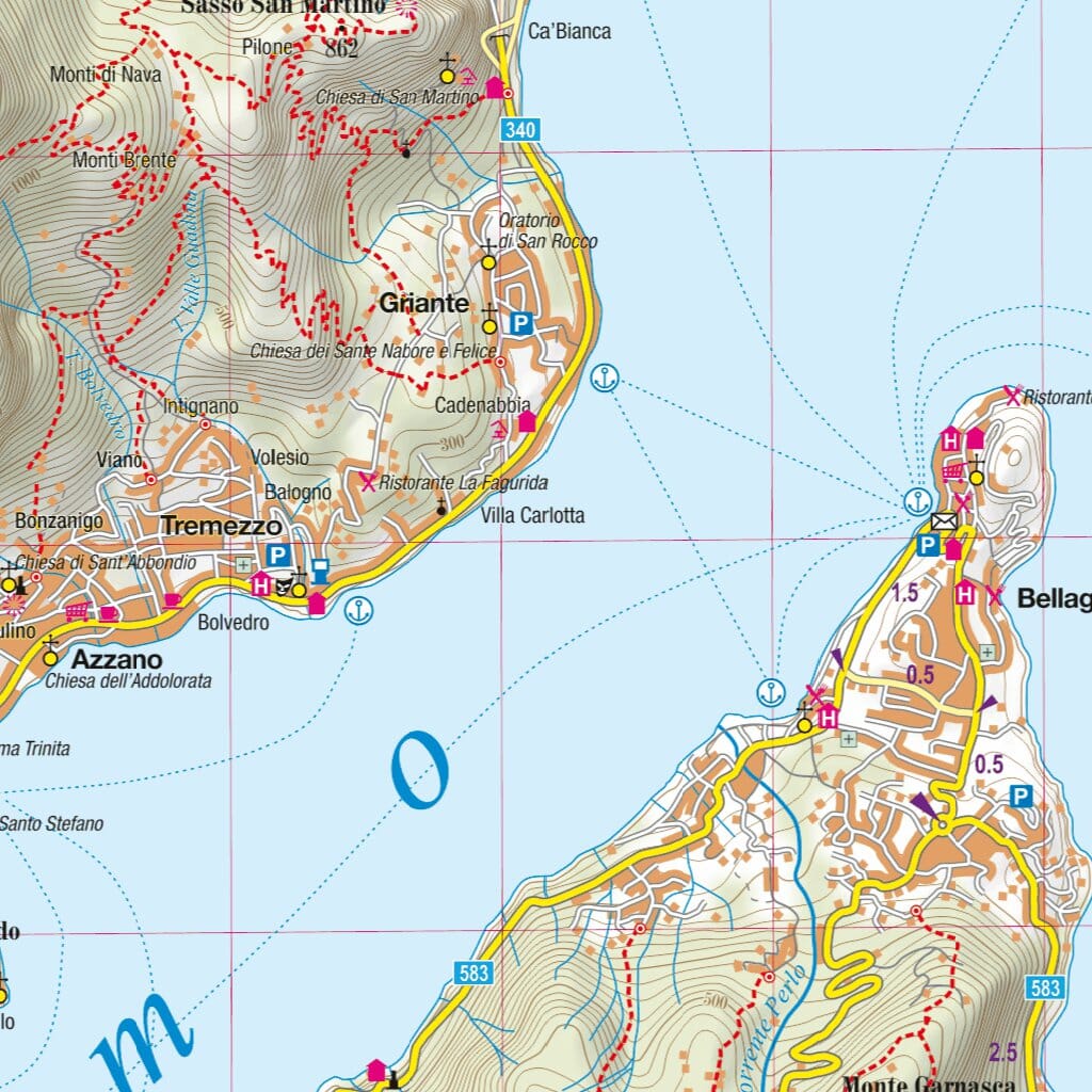Carte de randonnée plastifiée - Lac de Côme (Italie) | TerraQuest carte de randonnée Terra Quest