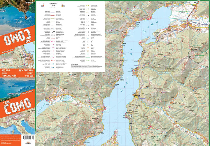 Carte de randonnée plastifiée - Lac de Côme (Italie) | TerraQuest carte pliée Terra Quest 