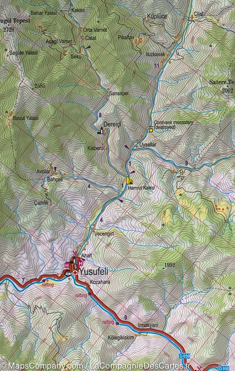 Carte de randonnée plastifiée - Turquie : Les plus hauts sommets | TerraQuest carte de randonnée Terra Quest