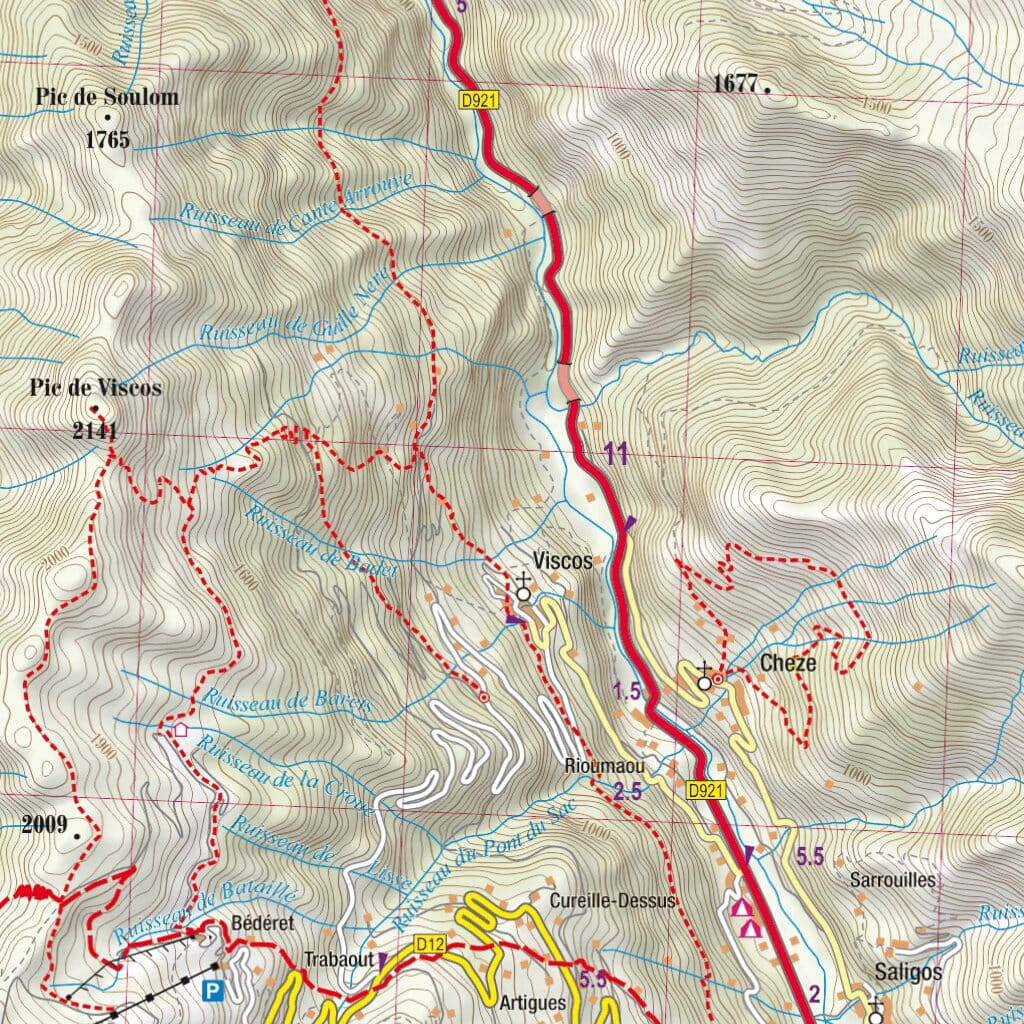 Carte de randonnée plastifiée - Pyrénées Centrales | TerraQuest carte de randonnée Terra Quest