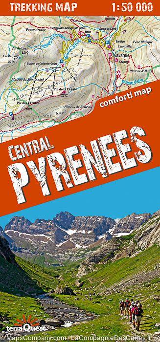 Carte de randonnée plastifiée - Pyrénées Centrales | TerraQuest carte de randonnée Terra Quest