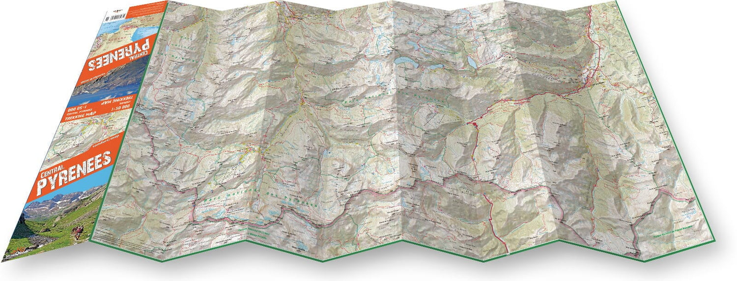 Carte de randonnée plastifiée - Pyrénées Centrales | TerraQuest carte de randonnée Terra Quest