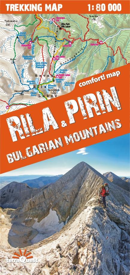 Carte de randonnée plastifiée - Rila & Pirin (Montagnes bulgares) | TerraQuest carte pliée Terra Quest 