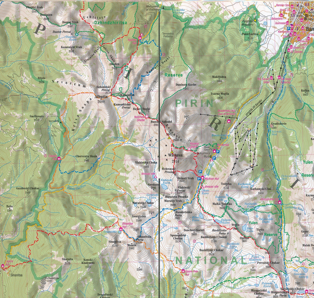 Carte de randonnée plastifiée - Rila & Pirin (Montagnes bulgares) | TerraQuest carte pliée Terra Quest 