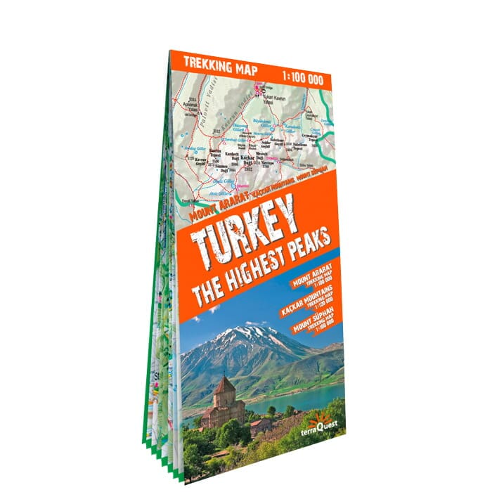 Carte de randonnée plastifiée - Turquie : Les plus hauts sommets | TerraQuest carte pliée Terra Quest 