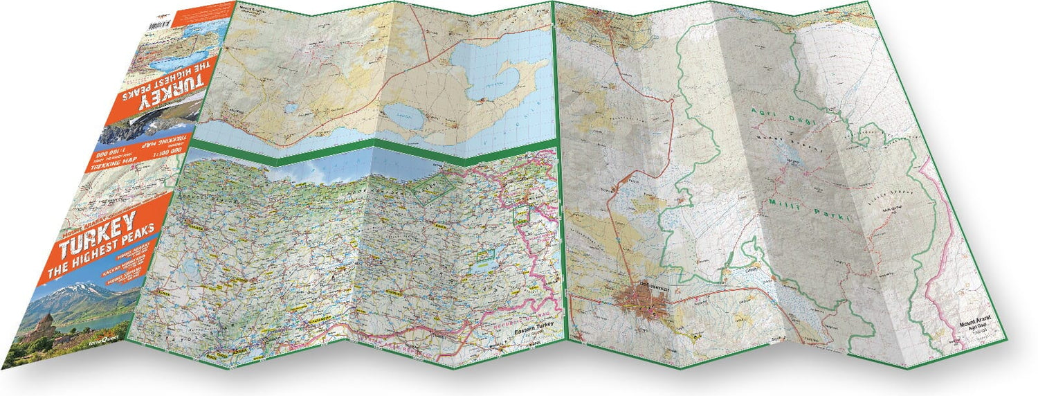 Carte de randonnée plastifiée - Turquie : Les plus hauts sommets | TerraQuest carte de randonnée Terra Quest