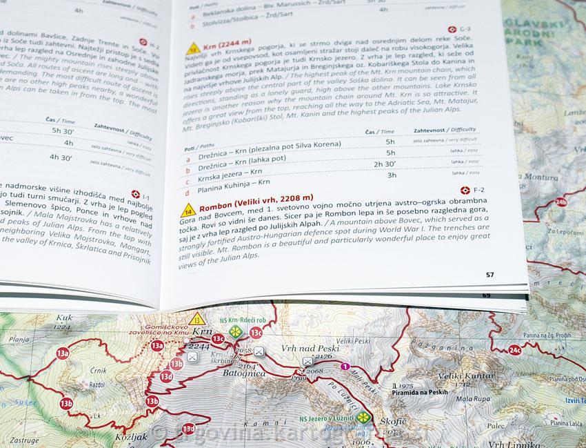 Carte de randonnée - Posocje (Slovénie) | Kartografija carte de randonnée Kartografija