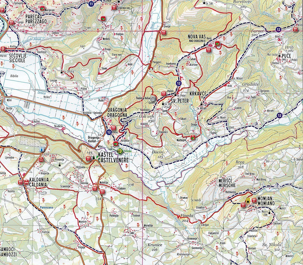 Carte de randonnée - Primorska (Slovénie) | Kartografija carte pliée Kartografija 