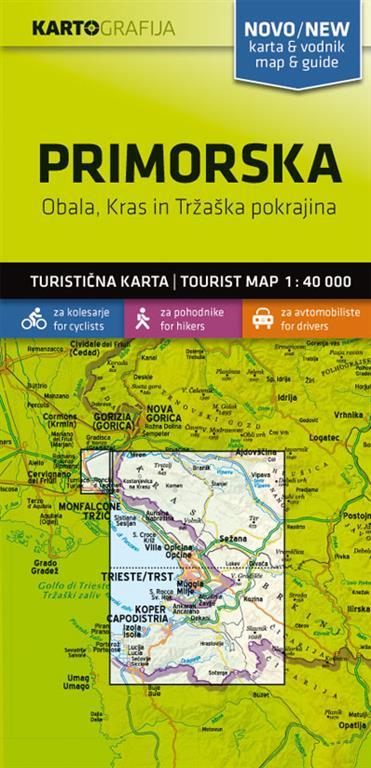 Carte de randonnée - Primorska (Slovénie) | Kartografija carte pliée Kartografija 