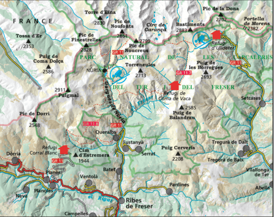 Carte de randonnée - Puigmal, Vall de Nuria, Ulldeter (Pyrénées catalanes) | Alpina carte de randonnée Editorial Alpina