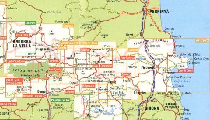 Carte de randonnée - Puigsacalm, Bellmunt (Pyrénées Catalanes, Espagne) | Alpina carte de randonnée Editorial Alpina