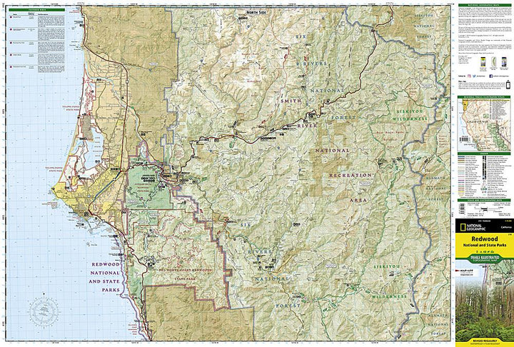 Carte de randonnée - Redwood National & State Parks (Californie), n° 218 | National Geographic carte pliée National Geographic 
