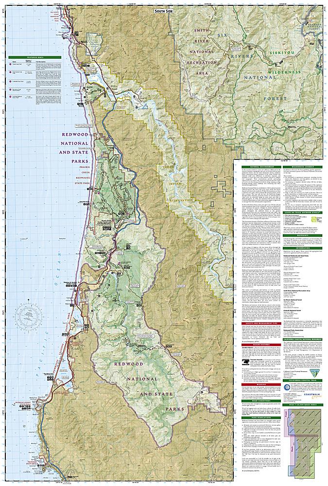 Carte de randonnée - Redwood National & State Parks (Californie), n° 218 | National Geographic carte pliée National Geographic 